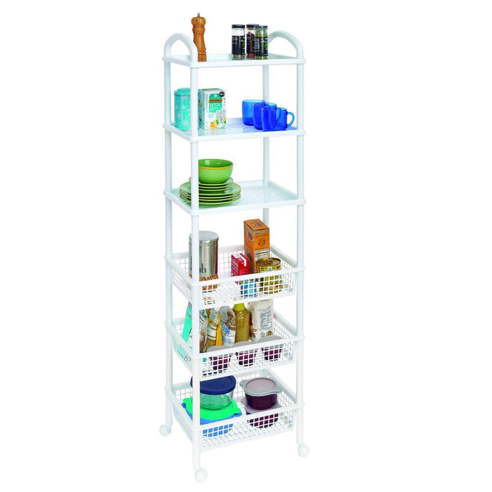 Foto 2 pulgar | Organizador Mueble Liftor Cajonera Con 3 Cestas Y 3 Charolas color Blanco