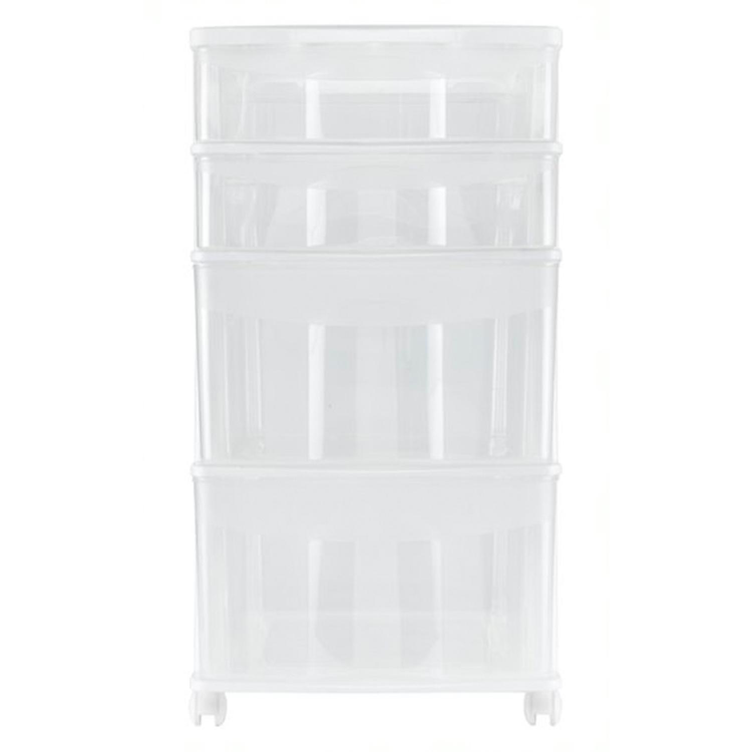 Foto 2 pulgar | Gabinete Organizador Liftor 8450 color Blanco 4 Cajones Altos con Ruedas