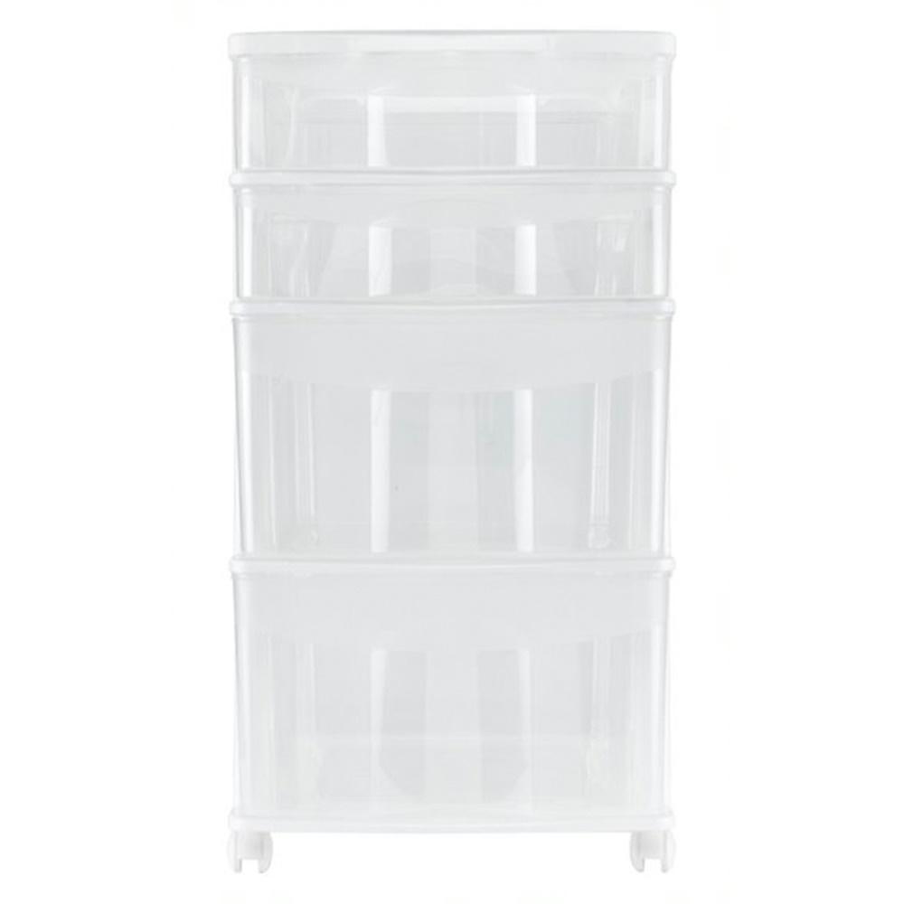 Foto 3 pulgar | Gabinete Organizador Liftor 8450 color Blanco 4 Cajones Altos con Ruedas