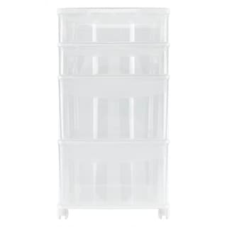 Foto 2 | Gabinete Organizador Liftor 8450 color Blanco 4 Cajones Altos con Ruedas