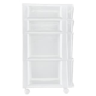 Foto 3 | Gabinete Organizador Liftor 8450 color Blanco 4 Cajones Altos con Ruedas