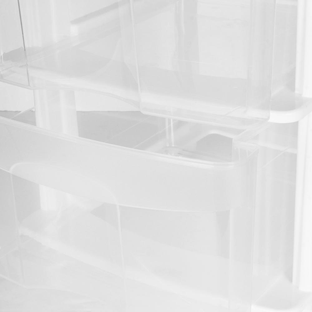 Foto 6 pulgar | Gabinete Organizador Liftor 8450 color Blanco 4 Cajones Altos con Ruedas