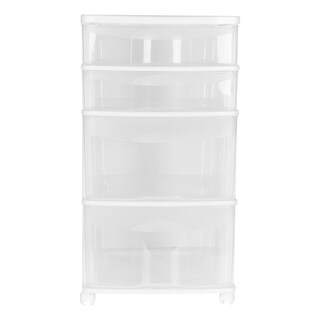 Foto 6 | Gabinete Organizador Liftor 8450 color Blanco 4 Cajones Altos con Ruedas
