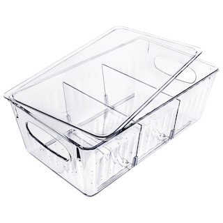 Foto 3 | Contenedor Acrilico Ideën Transparente 3 Divisiones con Tapa