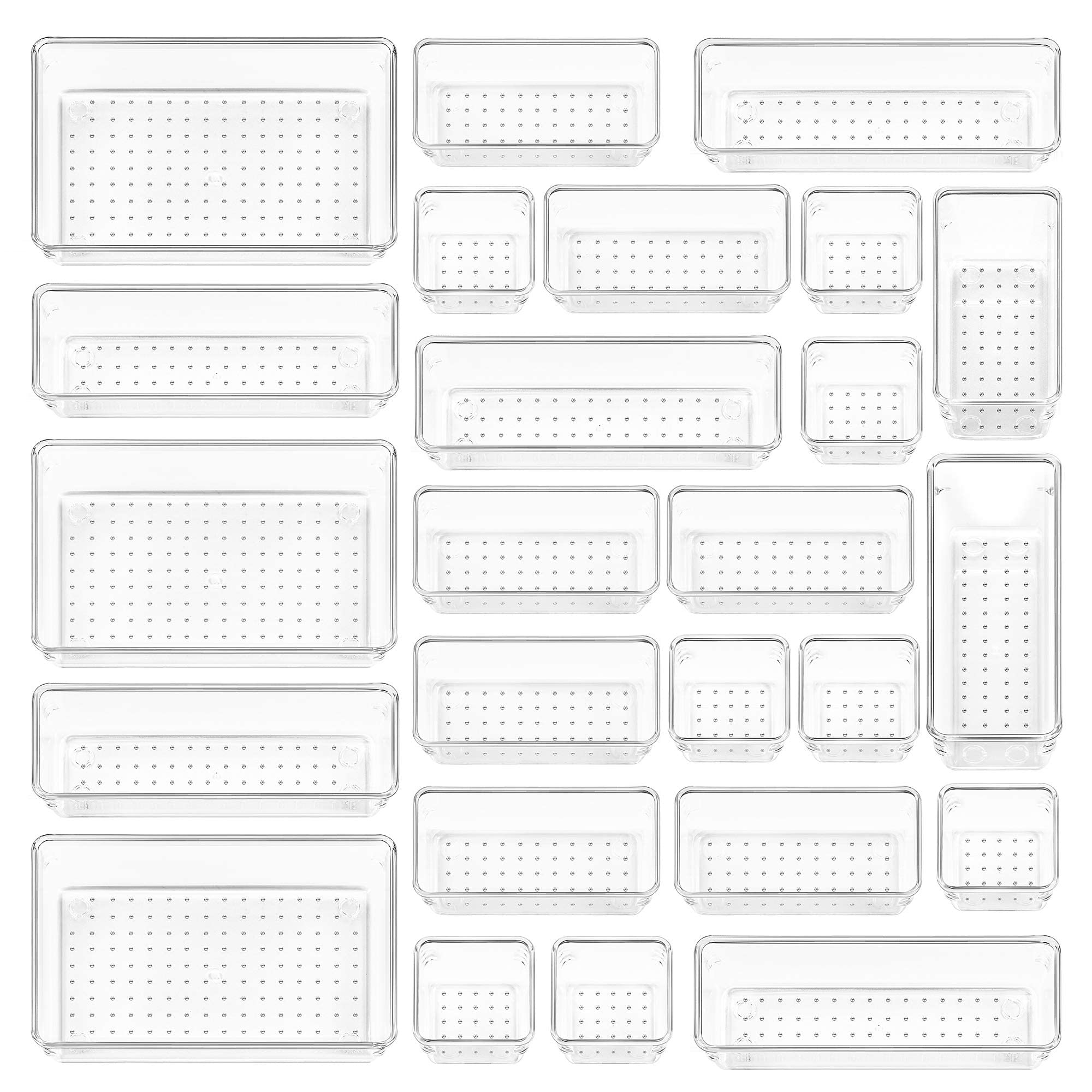 Foto 1 | Set Organizador De Cajones Vtopmart De Plástico Transparente, 25 Unidades - Venta Internacional.