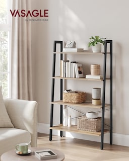 Foto 2 | Estante Tipo Escalera Shelf Vasagle De 4 Niveles Para Sala De Estar O Dormitorio