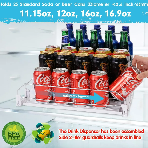 Foto 4 | Organizador Xtellar Automático De Latas De Refresco Para Dispensador Color Blanco