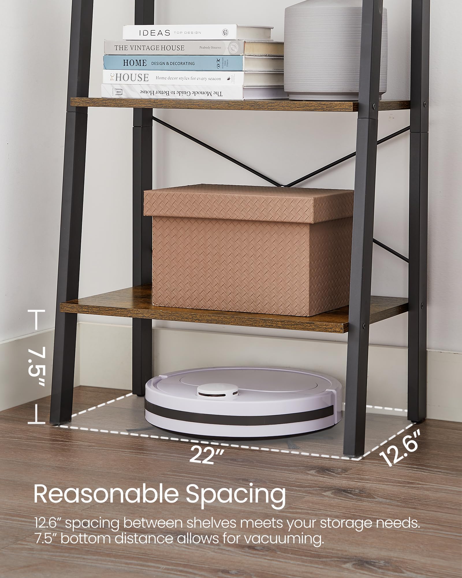Foto 7 pulgar | Ladder Shelf Vasagle Ulls44x - Estantería Para Libros De 4 Niveles - Venta Internacional.