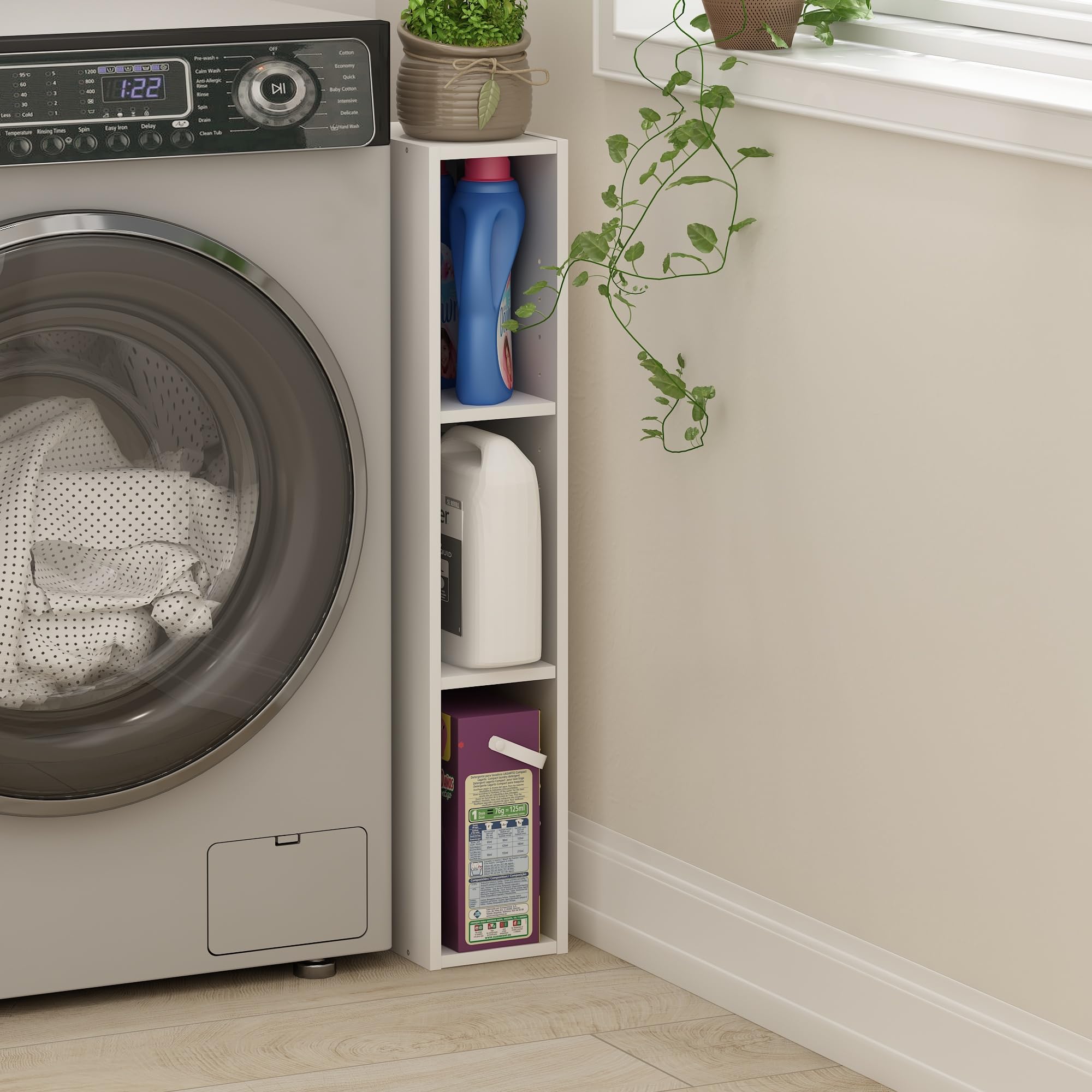 Foto 3 | Estantería De Almacenamiento Furinno Fulda, 3 Niveles, Blanca, 15 Cm - Venta Internacional.