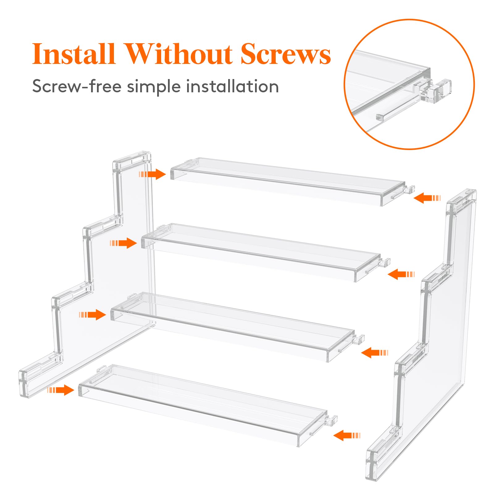 Foto 3 | Soporte Elevador De Pantalla Lifewit, 4 Niveles, Plástico Transparente, 22,83 Cm, Paquete De 1 - Venta Internacional.