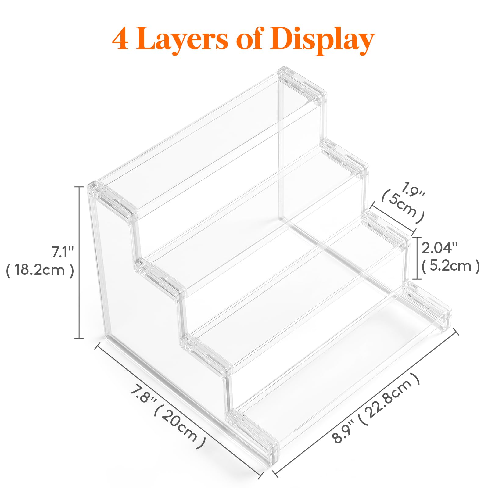 Foto 6 pulgar | Soporte Elevador De Pantalla Lifewit, 4 Niveles, Plástico Transparente, 22,83 Cm, Paquete De 1 - Venta Internacional.