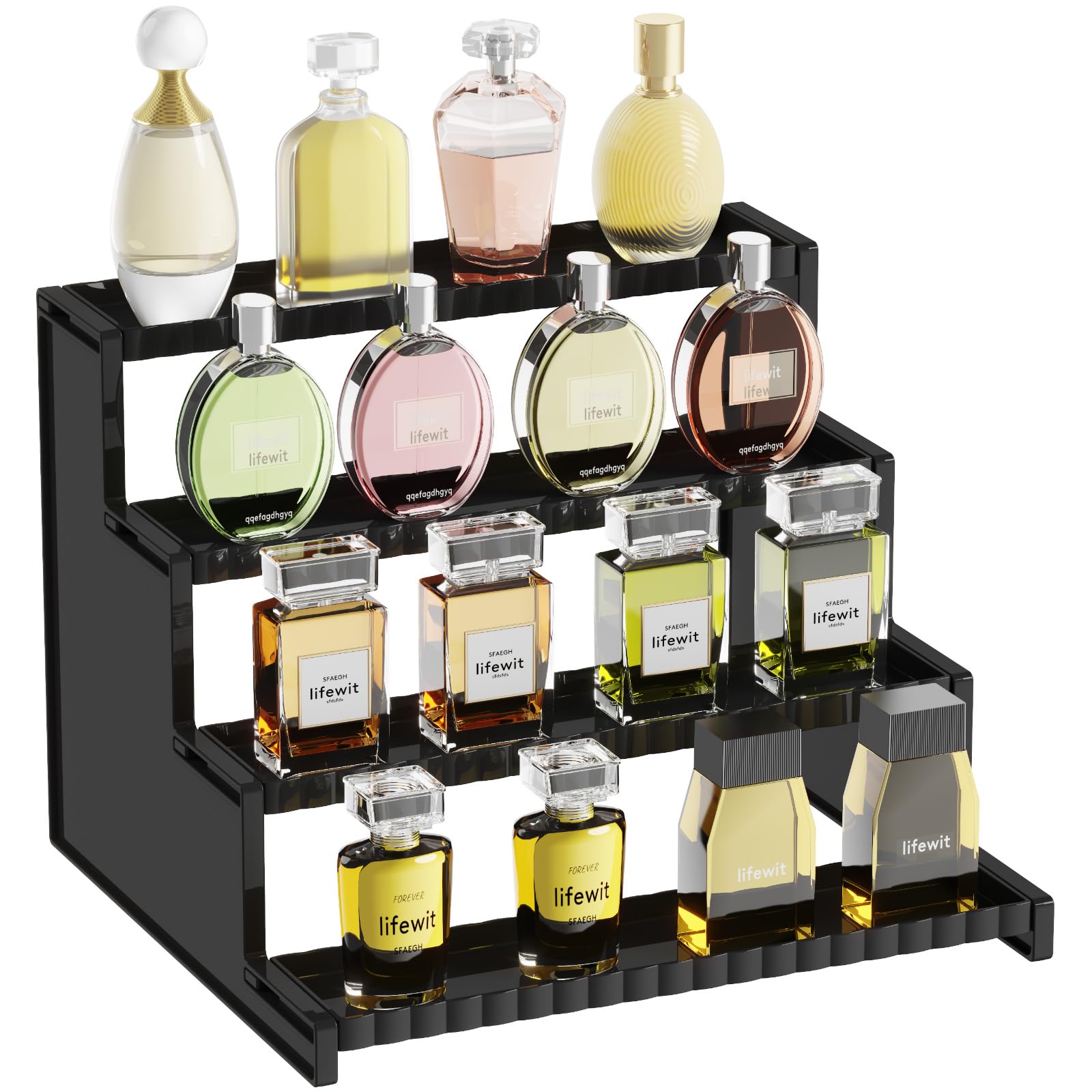 Foto 1 | Soporte Elevador De Pantalla Lifewit De 4 Niveles Negro Con Vallas De Seguridad - Venta Internacional.