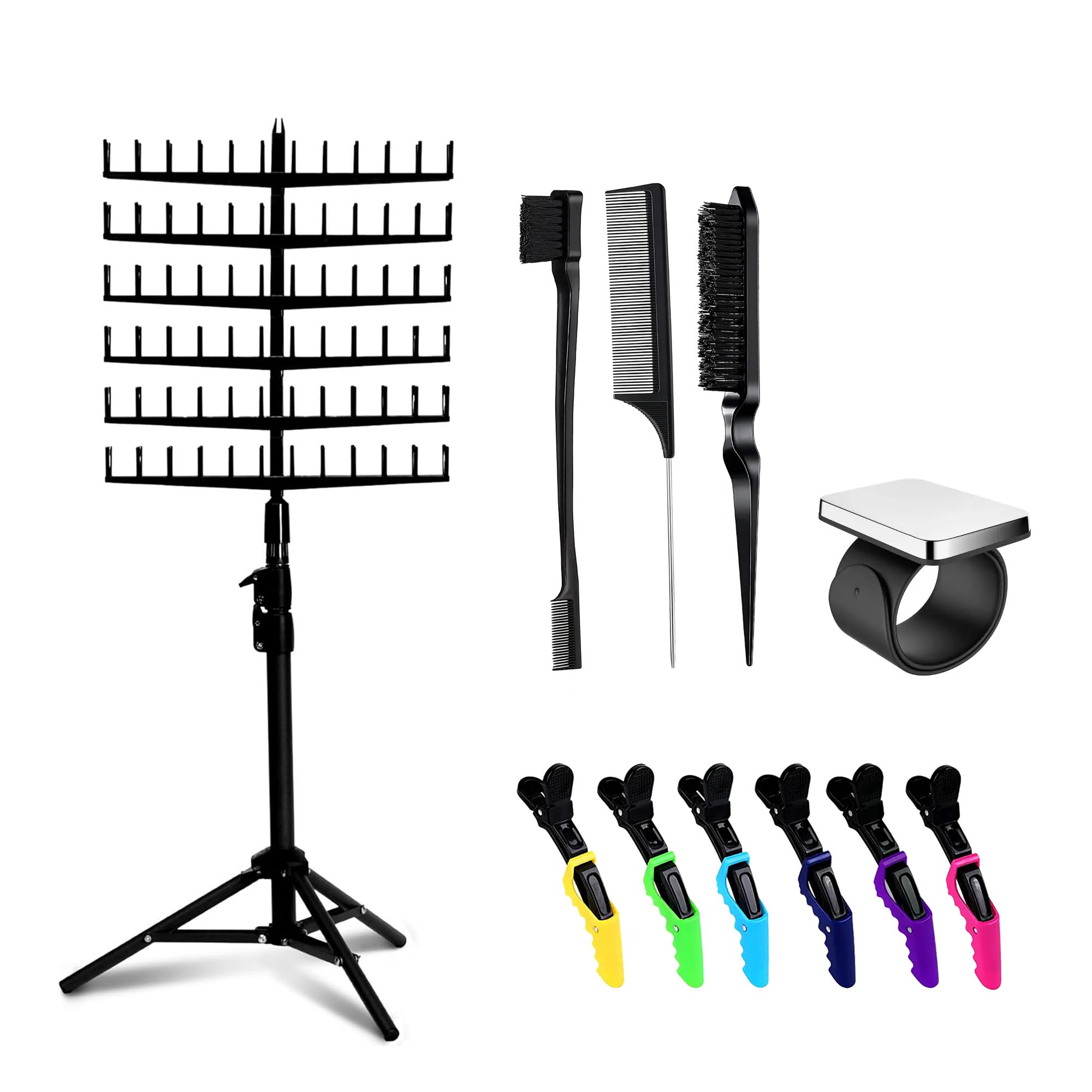 Foto 2 pulgar | Organizador De Pelo Laflare Standing Braid Con 144 Pinzas (negro) - Venta Internacional.