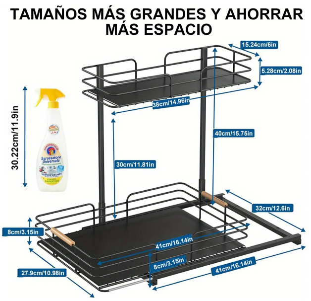Foto 3 pulgar | Set De 2 Organizadores Xtellar Premium Para Gabinetes Y Baños Con 2 Niveles