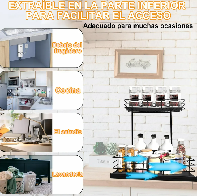 Foto 4 pulgar | Set De 2 Organizadores Xtellar Premium Para Gabinetes Y Baños Con 2 Niveles