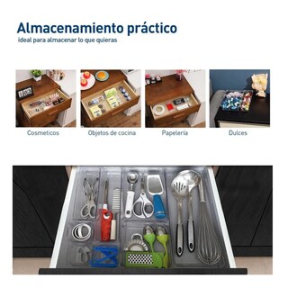 Foto 4 | Organizador De Cajones Joyas Maquillaje 16 Pzas De Plástico Belug Transparente