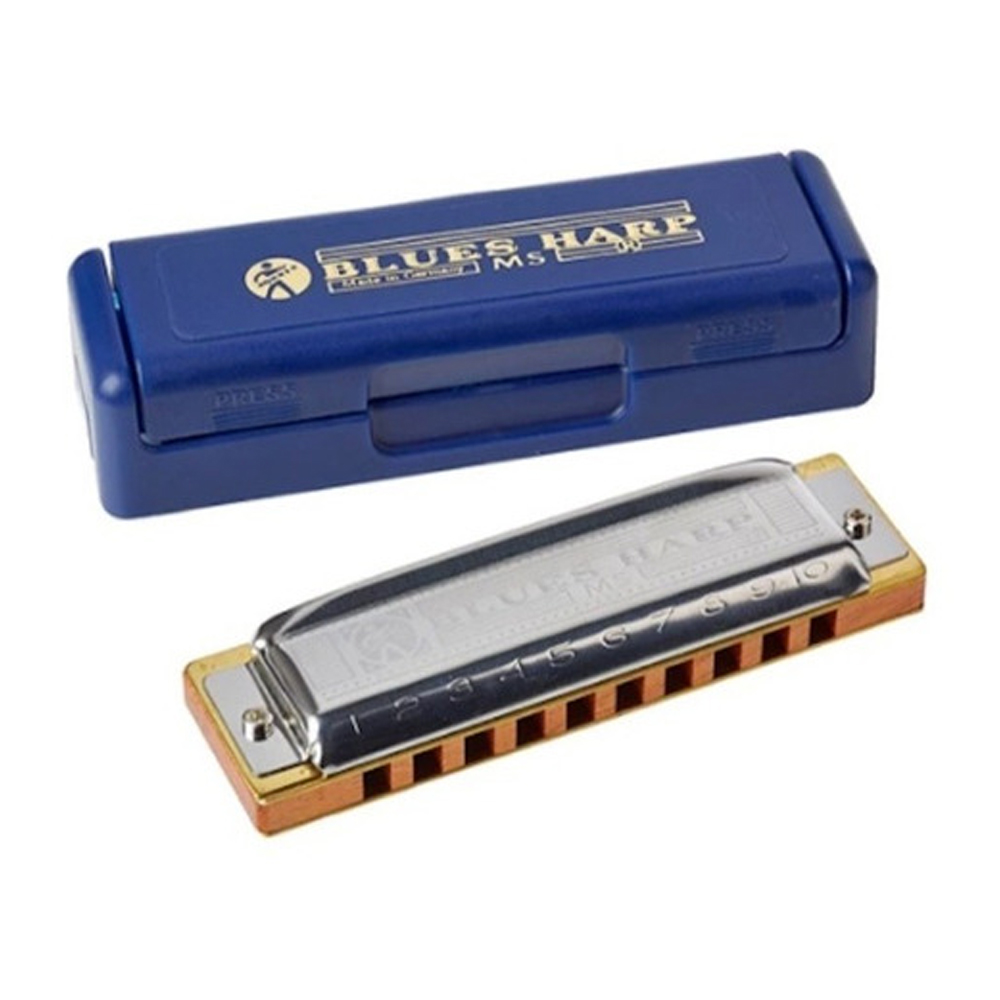 Foto 2 pulgar | Armónica en Sol G Hohner Plateada Blues Harp