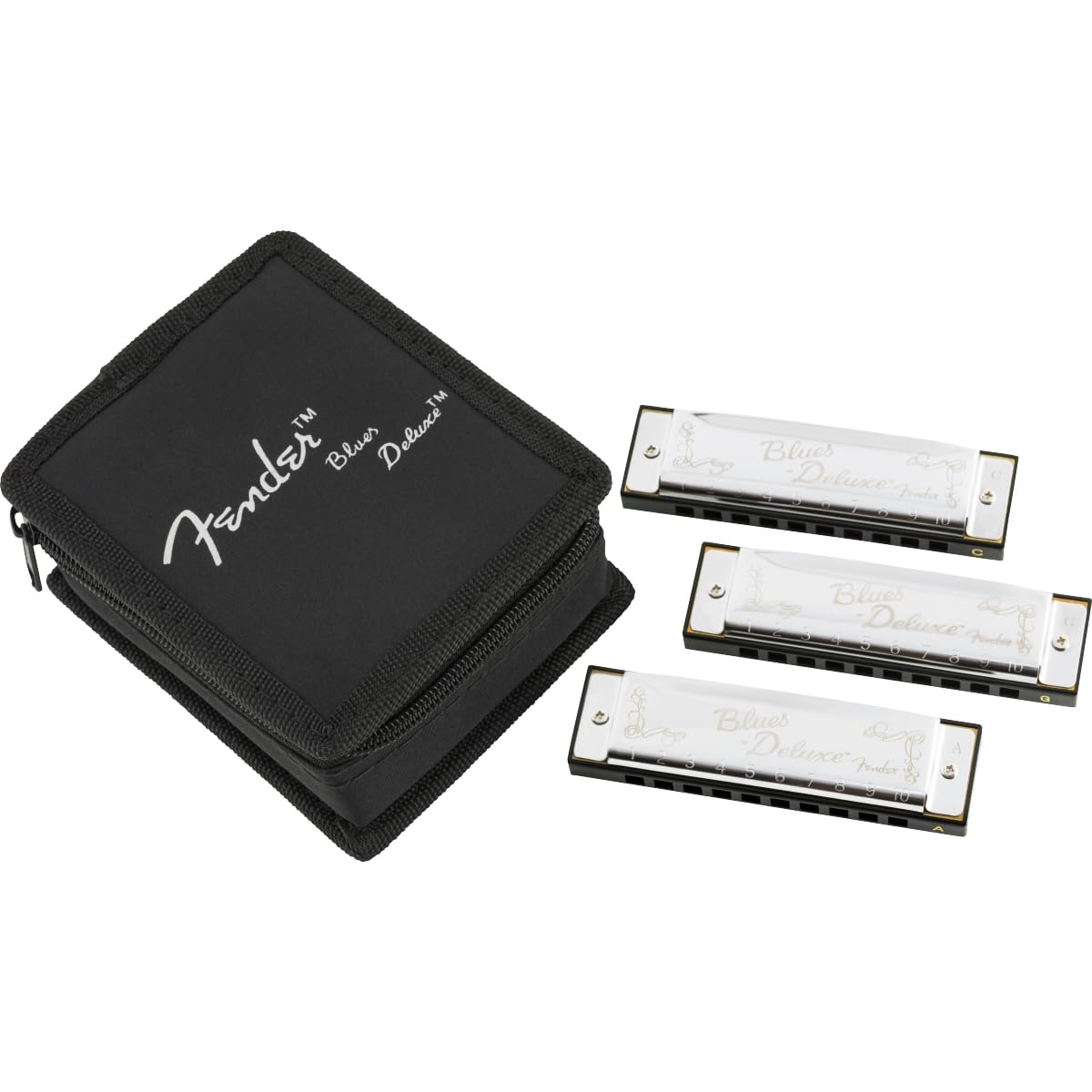 Foto 2 pulgar | Harmonica Fender Blues Deluxe, Paquete De 3 Con Funda (c, G, A) - Venta Internacional.