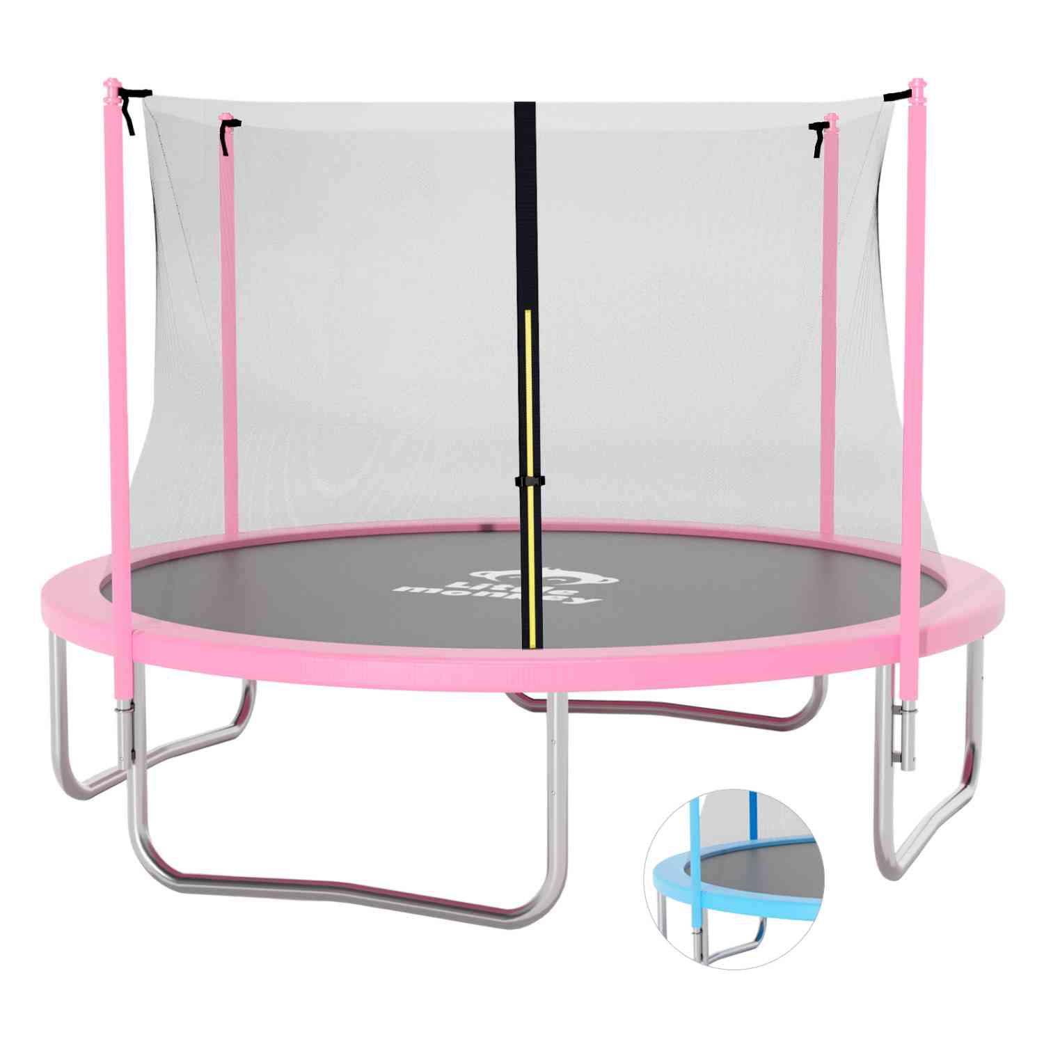 Foto 4 pulgar | Trampolín Brincolín Little Monkey Rosa 10 Pies Uso Rudo con Red de Seguridad