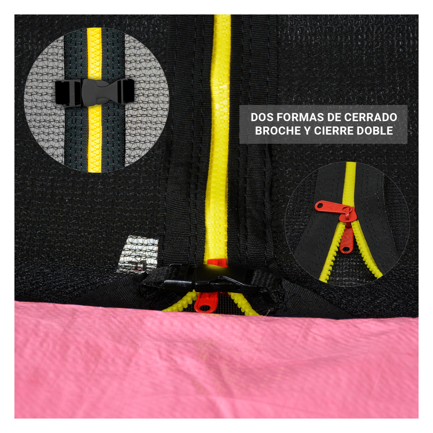 Foto 5 pulgar | Trampolin Brincolin 10ft 3m Red Seguridad Rosa + Escalera Regalo Little Monkey