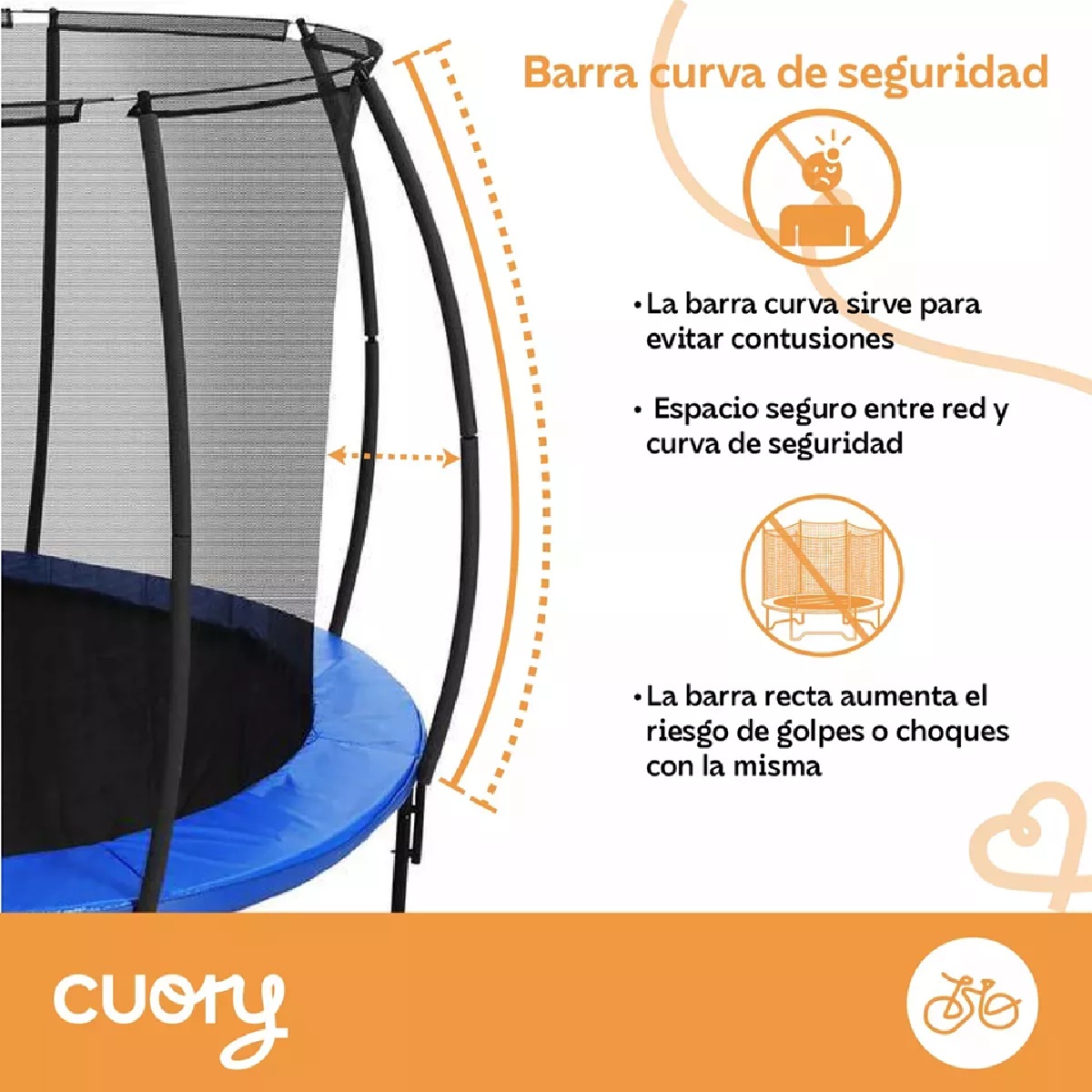 Foto 4 pulgar | Trampolín de 12 Pies Diámetro Cuory con Escalera