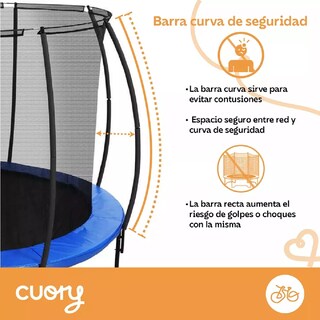 Foto 3 | Trampolín de 12 Pies Diámetro Cuory con Escalera