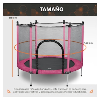Foto 3 | Brincolín, Trampolín Infantil Estructura De Acero Eo Safe Imports Esi-19246 Rosa