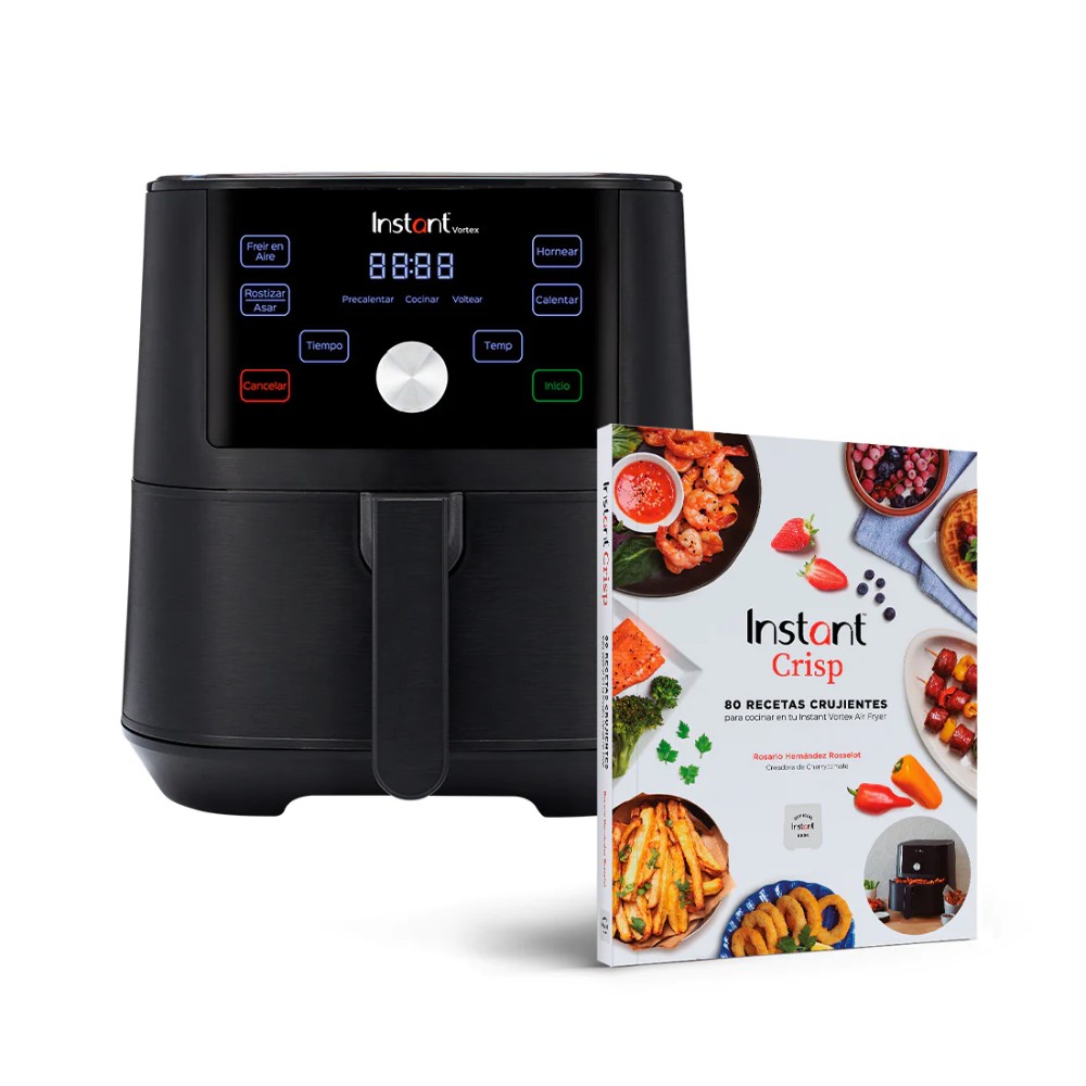 Foto 2 pulgar | Pack Freidora De Aire Vortex + Libro Instant Crisp Instant Pot