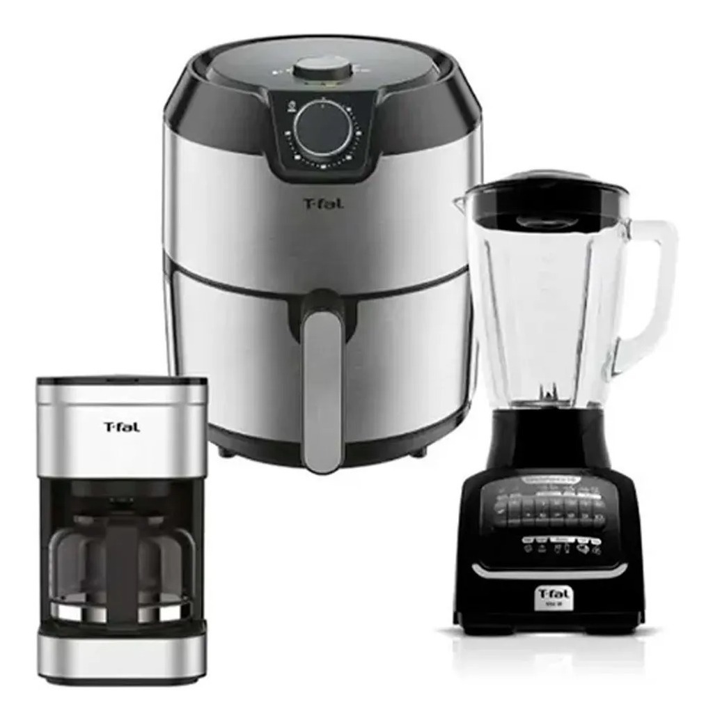 Set De Cocina Ideal Freidora + Cafetera + Licuadora T-fal Ms