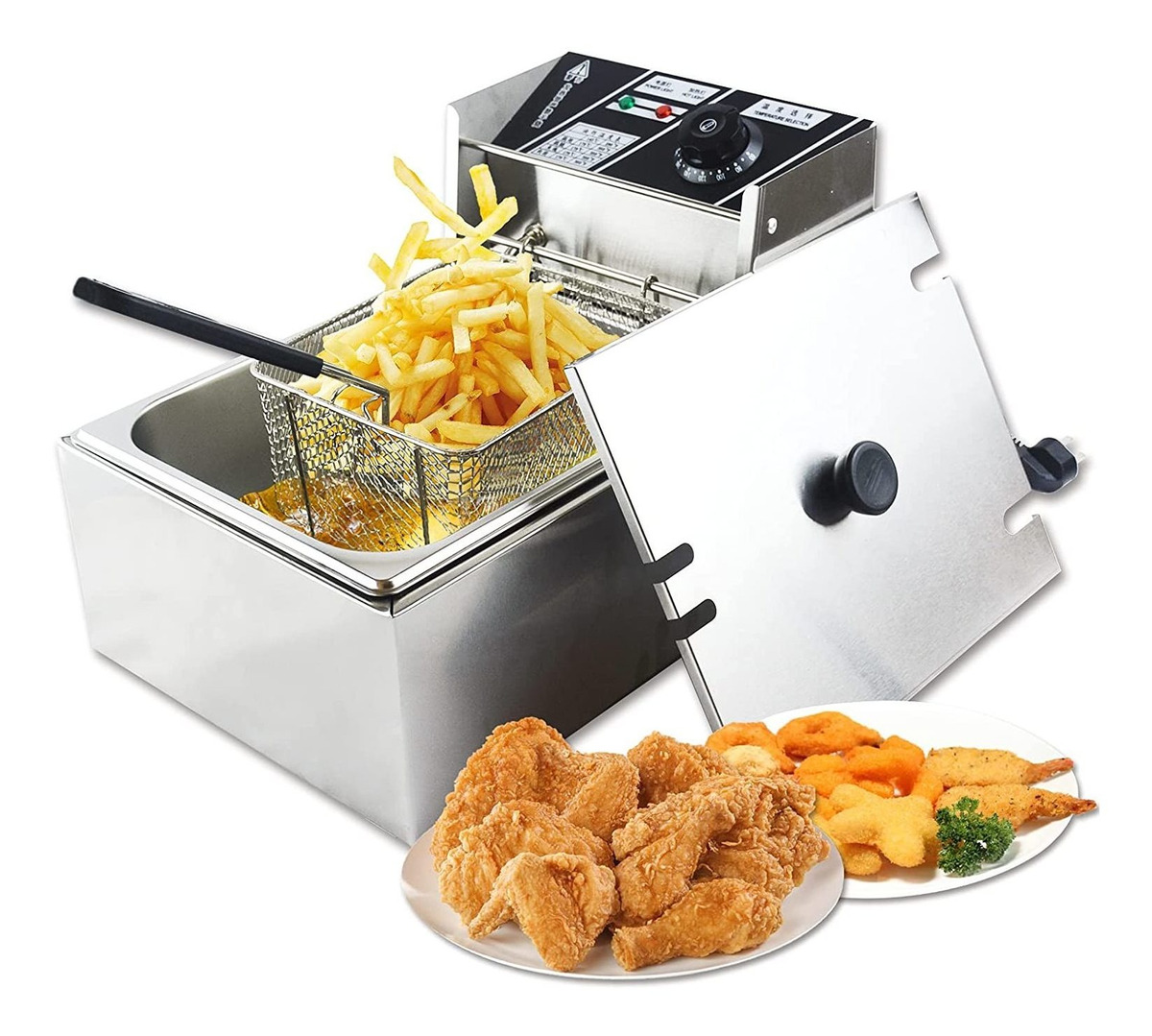 Maquina De Papas Fritas 6l Freidora Profesional Para Restaur