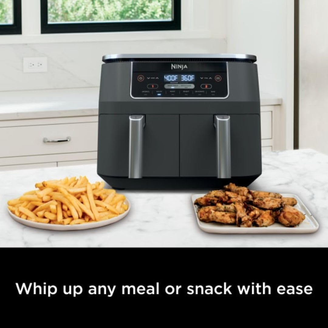 Foto 6 pulgar | Air Fryer Ninja Dz201 Foodi 6 En 1, 8 Litros Con Tecnología Dualzone, Color Gris Oscuro - Venta Internacional.