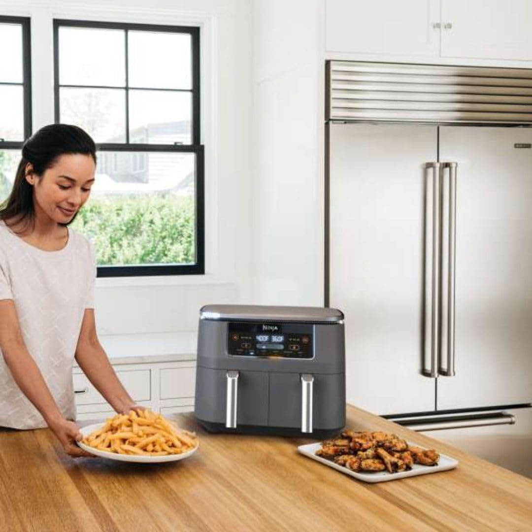 Foto 8 pulgar | Air Fryer Ninja Dz201 Foodi 6 En 1, 8 Litros Con Tecnología Dualzone, Color Gris Oscuro - Venta Internacional.