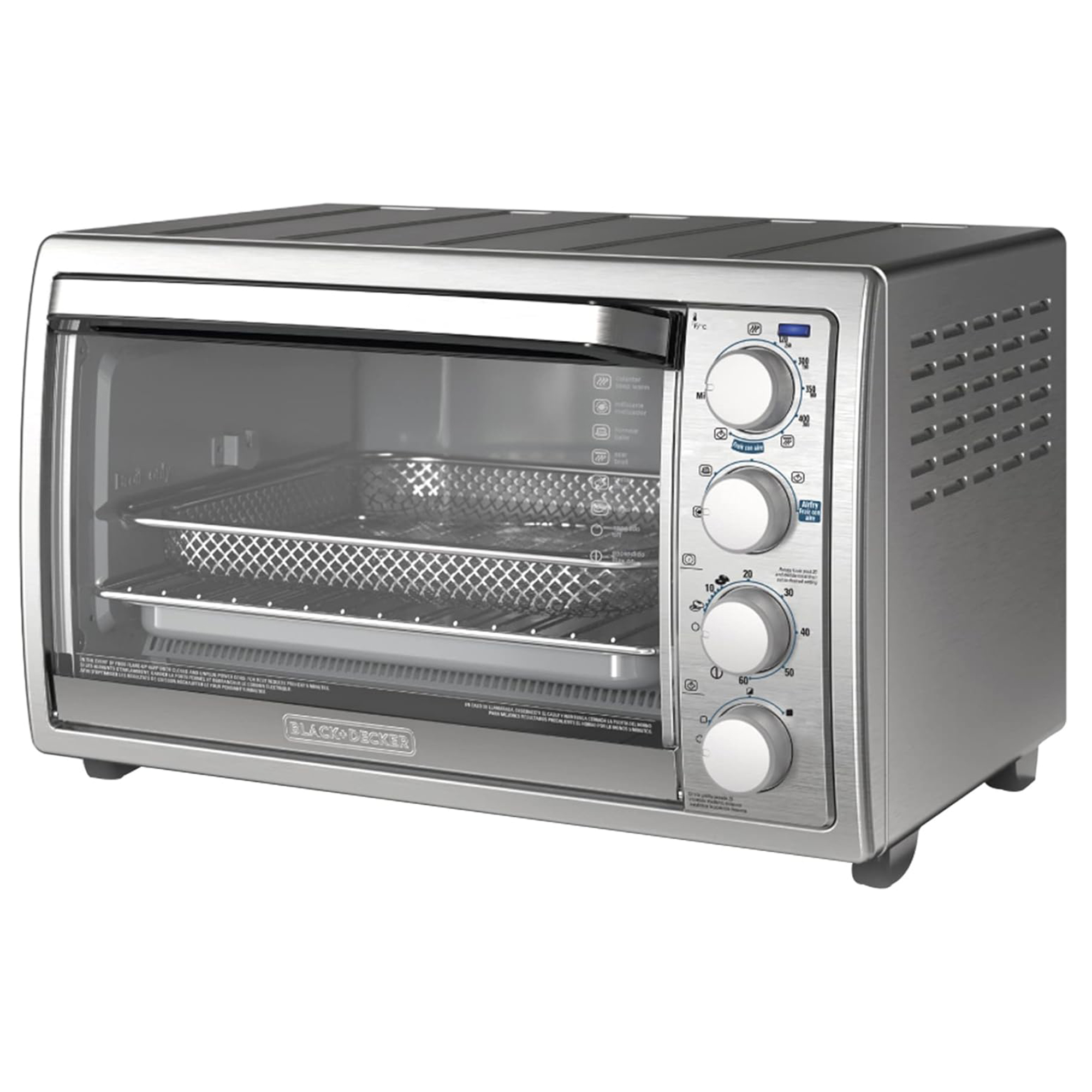 Foto 2 pulgar | Horno Freidora de Aire Black+Decker Plateado