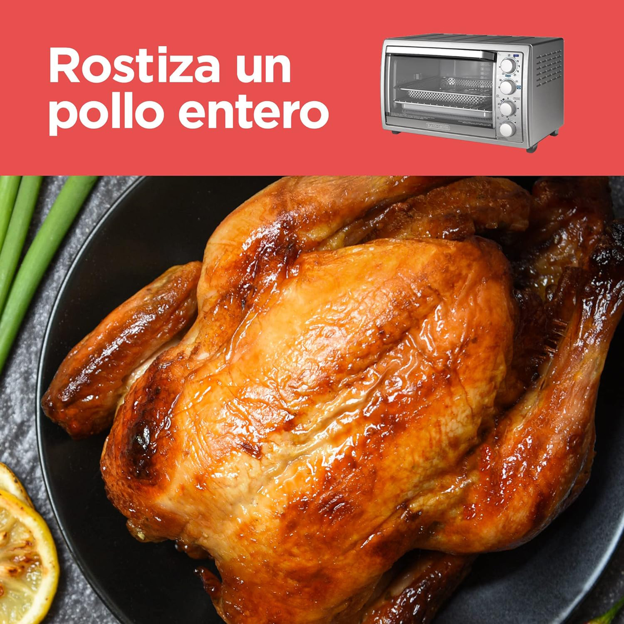 Foto 9 pulgar | Horno Freidora de Aire Black+Decker Plateado