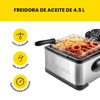 Foto 5 | Freidora de Aceite Chefman Tamaño Jumbo de 4.5 L para Freír
