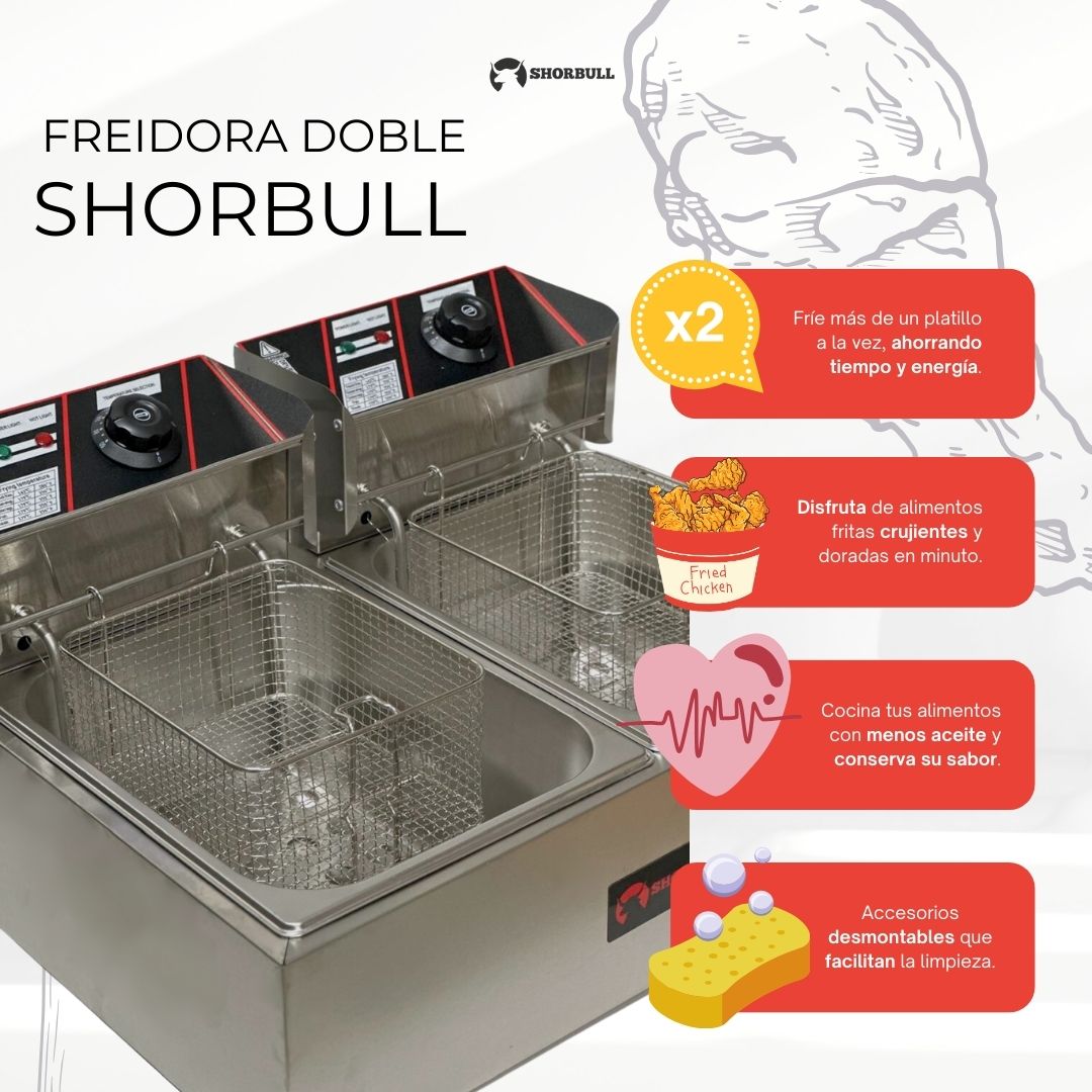Foto 4 | Freidora Eléctrica Shorbull de 12 L