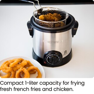 Foto 3 | Freidora Chefman Fry Guy 1 L con Cesta Extraíble Acero Inoxidable - Venta Internacional