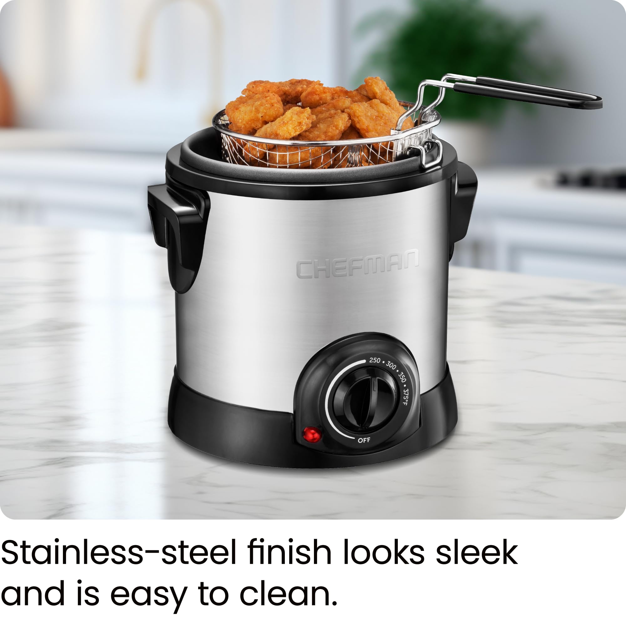 Foto 7 pulgar | Freidora Chefman Fry Guy 1 L con Cesta Extraíble Acero Inoxidable - Venta Internacional