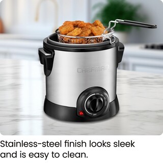Foto 6 | Freidora Chefman Fry Guy 1 L con Cesta Extraíble Acero Inoxidable - Venta Internacional