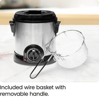 Foto 7 | Freidora Chefman Fry Guy 1 L con Cesta Extraíble Acero Inoxidable - Venta Internacional