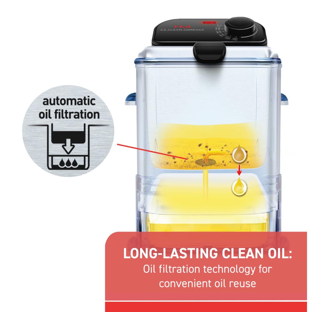 Foto 3 pulgar | Freidora T-fal Compact Ez Clean de Acero Inoxidable 1.8 L - Venta Internacional