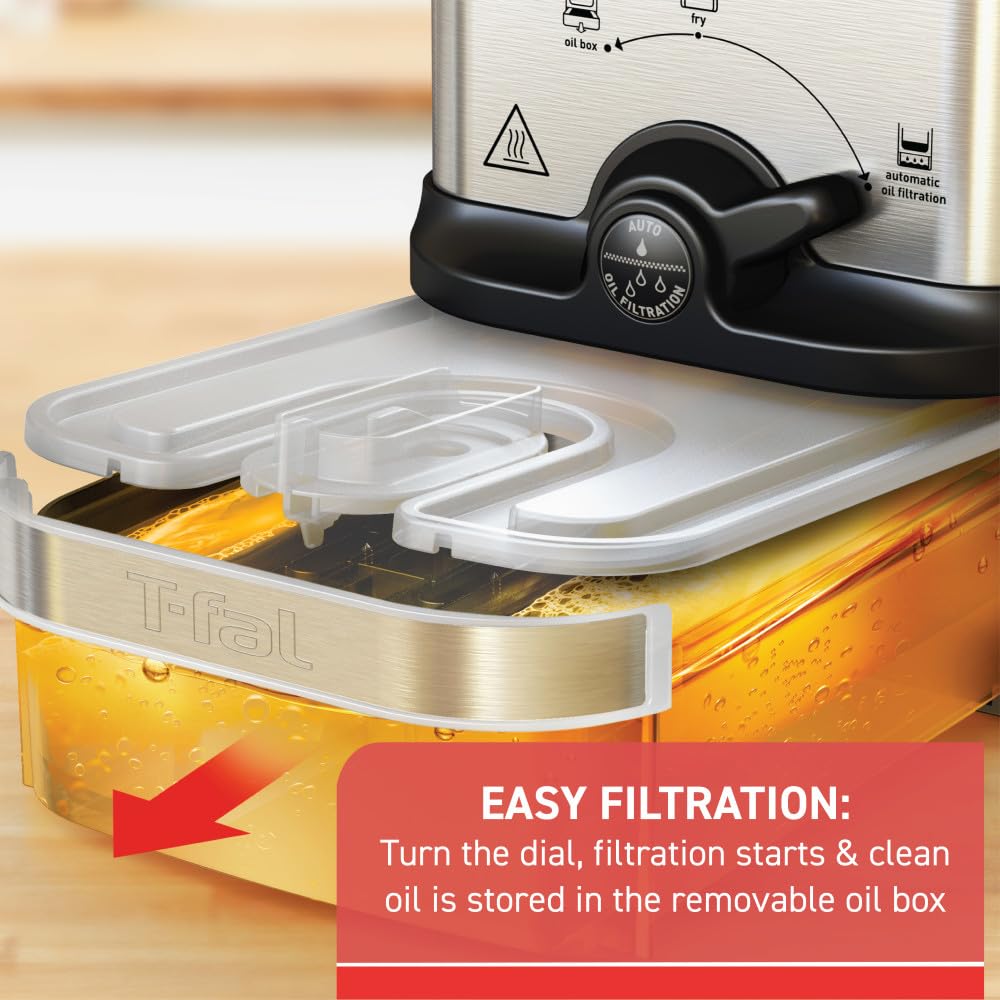 Foto 5 pulgar | Freidora T-fal Compact Ez Clean de Acero Inoxidable 1.8 L - Venta Internacional
