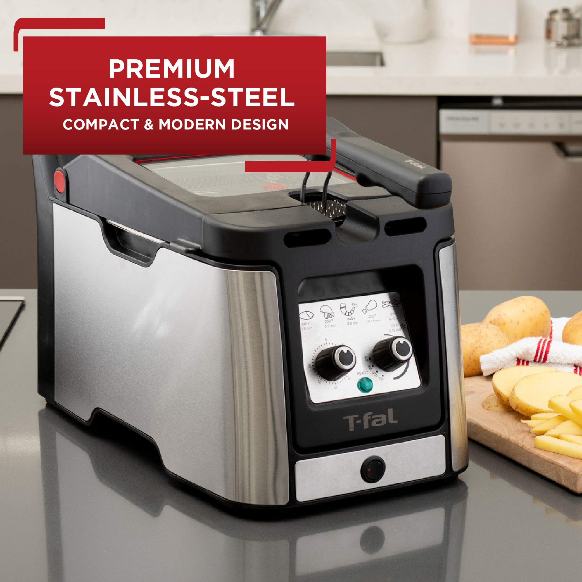Foto 6 pulgar | Freidora T-fal Electrics de Acero Inoxidable 3.5 L 1800 W - Venta Internacional