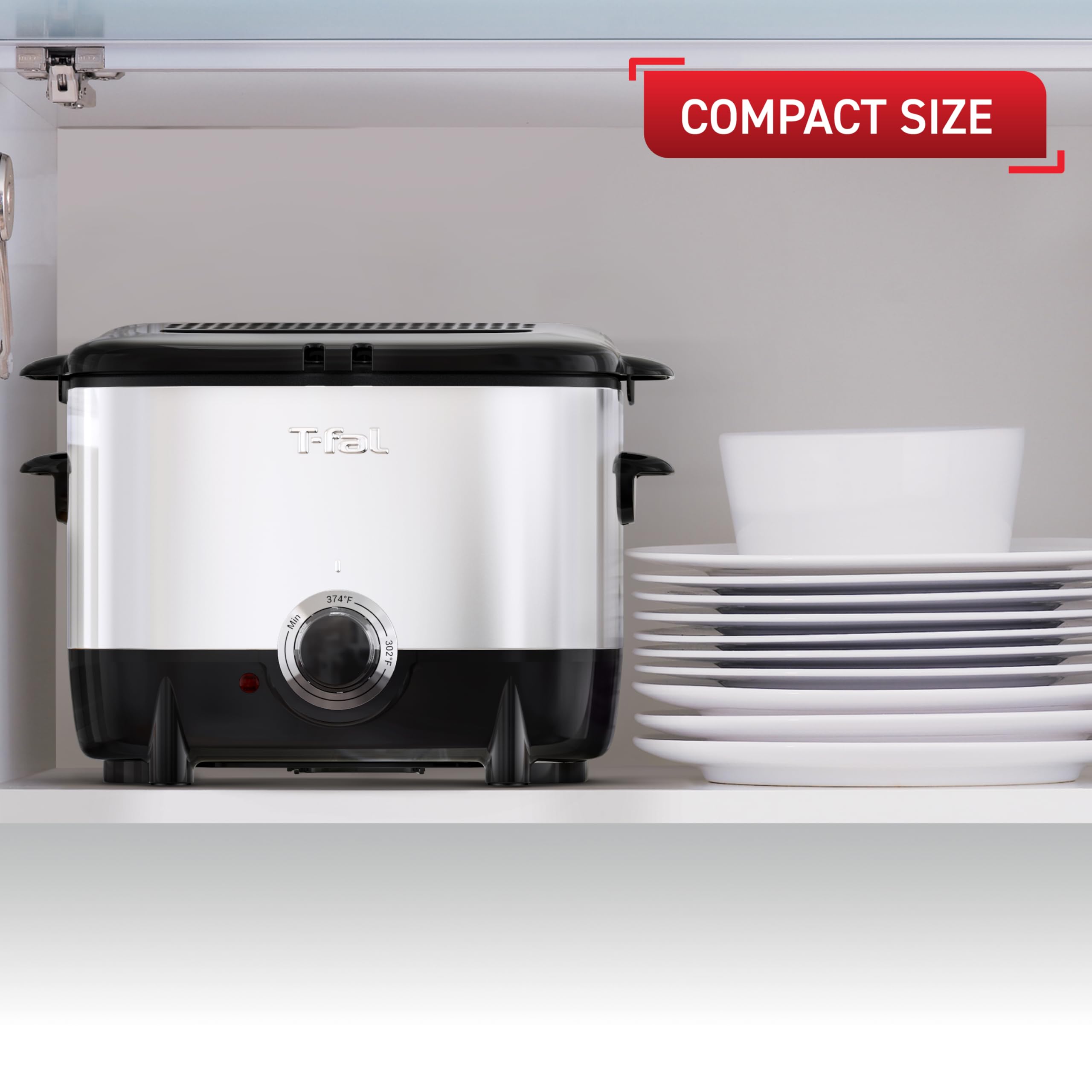 Foto 4 pulgar | Freidora T-Fal Mini de Acero Inoxidable 1 L 900 W Negro - Venta Internacional
