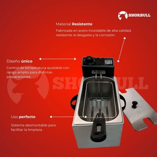 Foto 5 | Freidora Eléctrica 4l Shorbull