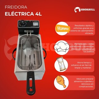 Foto 8 | Freidora Eléctrica 4l Shorbull