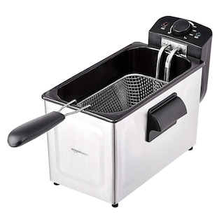 Foto 2 | Freidora Eléctrica Amazon Basics 3l 1500w de Acero Inoxidable - Venta Internacional
