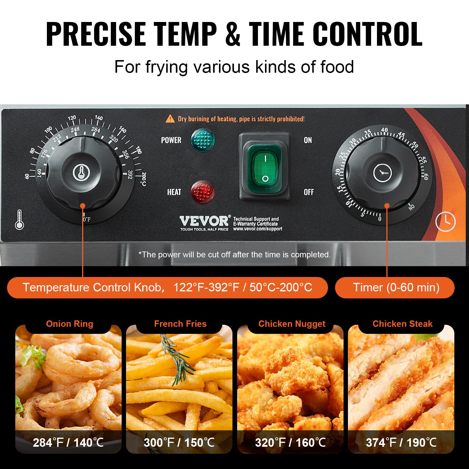 Foto 5 pulgar | Freidora Comercial Vevor De Doble Tanque 3000 W Eléctrica 11l - Venta Internacional.