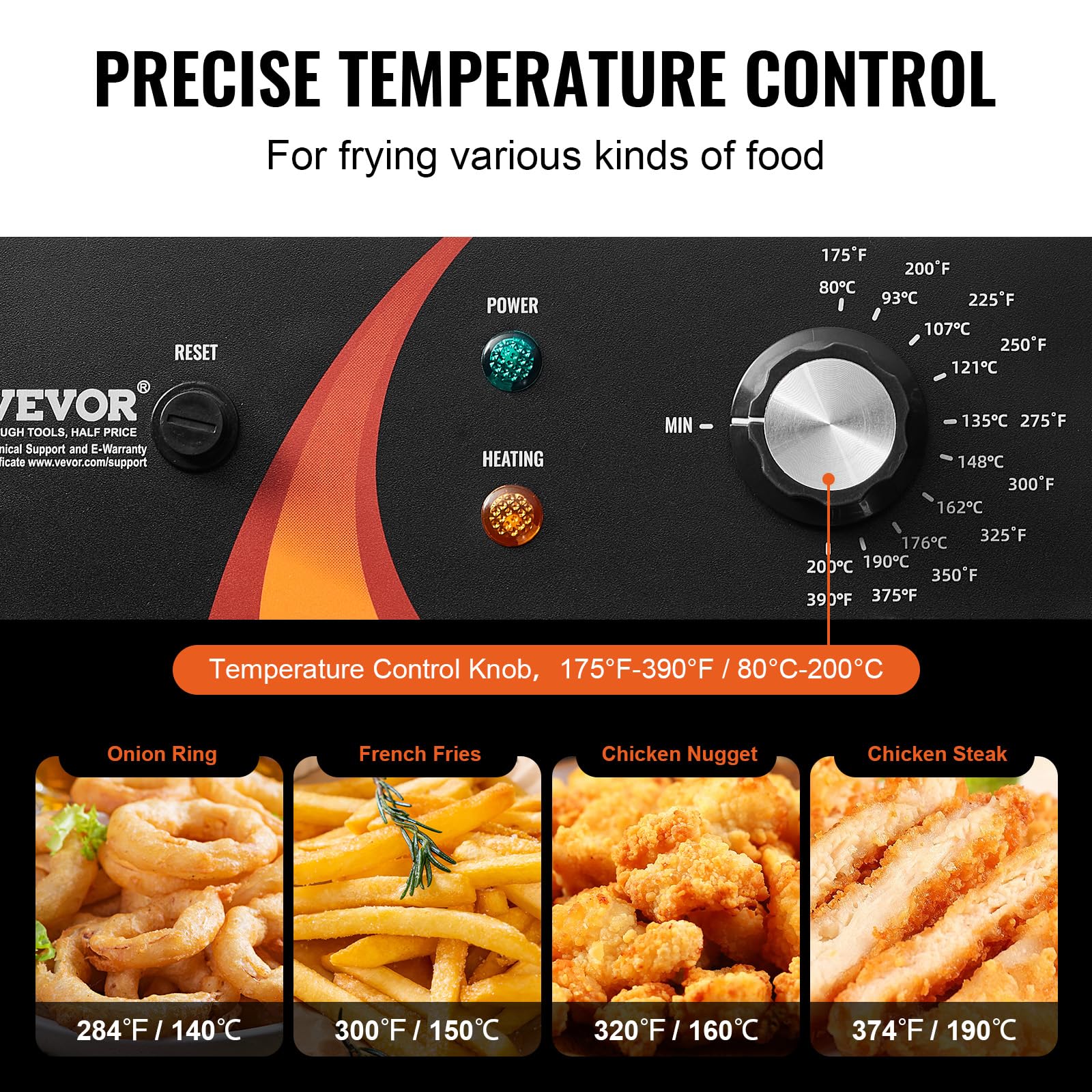 Foto 4 | Freidora Vevor Commercial, Encimera Eléctrica, 11,5 L, 1750 W - Venta Internacional.