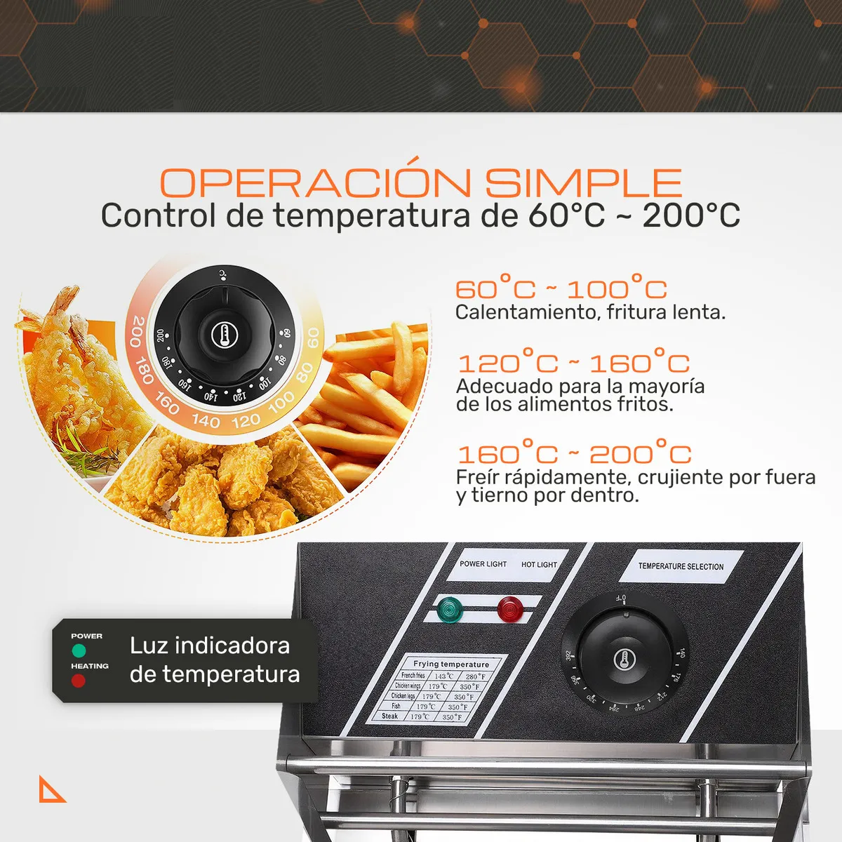 Foto 4 pulgar | Freidora Eléctrica De Aceite 1600 W Capacidad 6 Lt Acero Inoxidable Eo Safe Imports Esi-19194 Plata